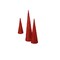 Contemporary Home Living Set of 3 Red Glitter Sequin and Bead Cone Christmas Trees 2'
